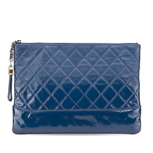 Pre-Loved Chanel Medium Aged Calfskin Gabrielle O Case Clutch - Picture 1 of 12